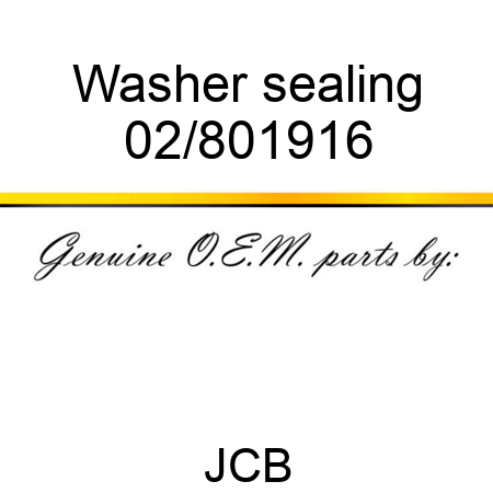 Washer, sealing 02/801916