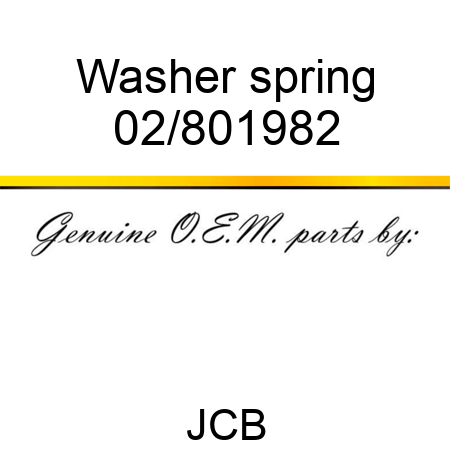 Washer, spring 02/801982