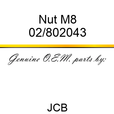 Nut, M8 02/802043