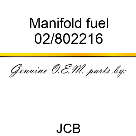 Manifold, fuel 02/802216