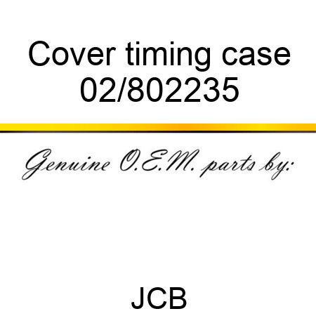 Cover, timing case 02/802235