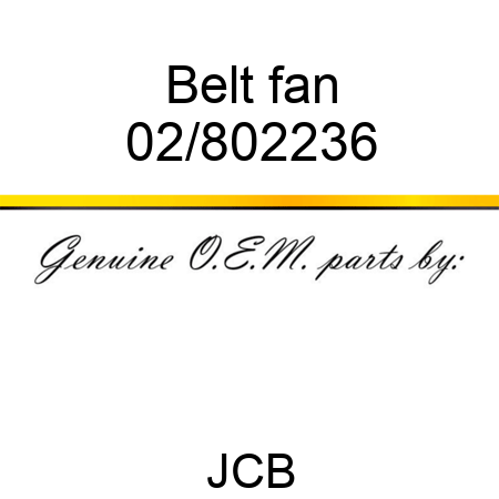 Belt, fan 02/802236