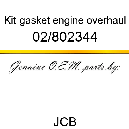 Kit-gasket, engine overhaul 02/802344