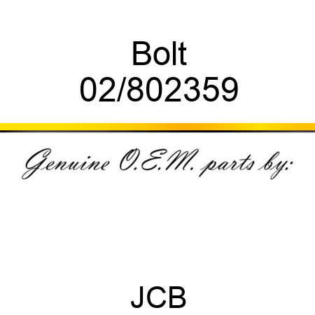 Bolt 02/802359