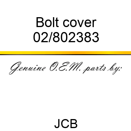 Bolt, cover 02/802383