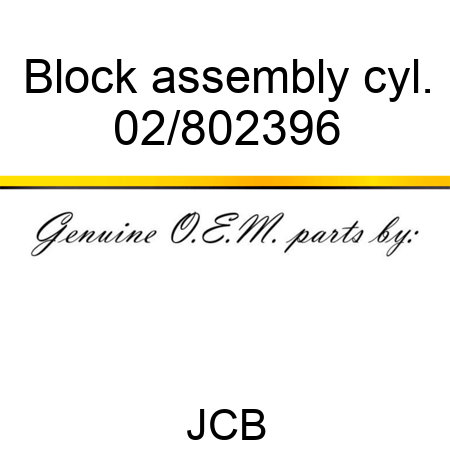 Block, assembly, cyl. 02/802396
