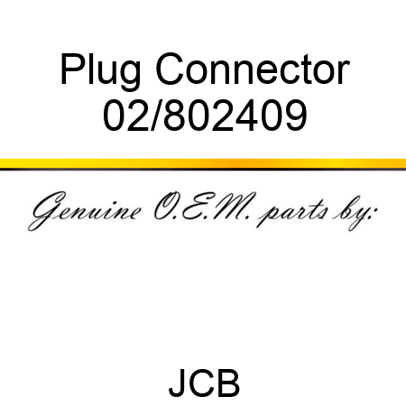 Plug, Connector 02/802409