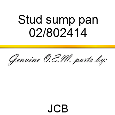 Stud, sump pan 02/802414