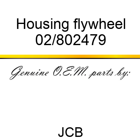 Housing, flywheel 02/802479