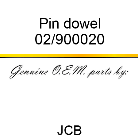 Pin, dowel 02/900020