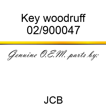 Key, woodruff 02/900047