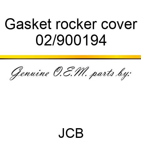 Gasket, rocker cover 02/900194