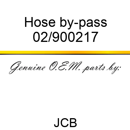 Hose, by-pass 02/900217