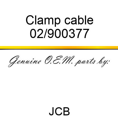 Clamp, cable 02/900377