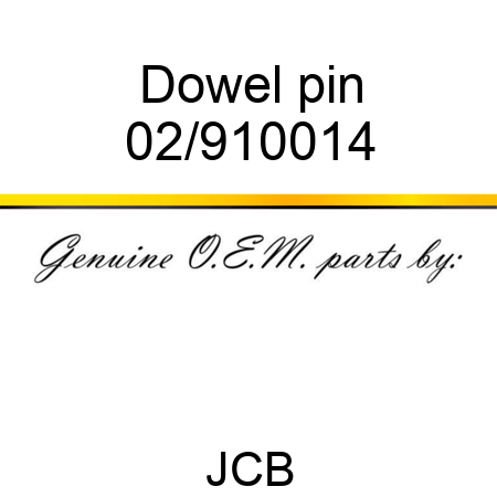 Dowel, pin 02/910014