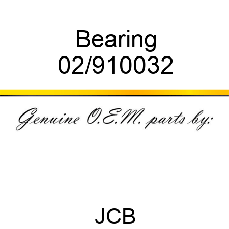 Bearing 02/910032