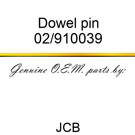Dowel, pin 02/910039