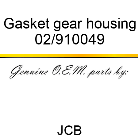 Gasket, gear housing 02/910049