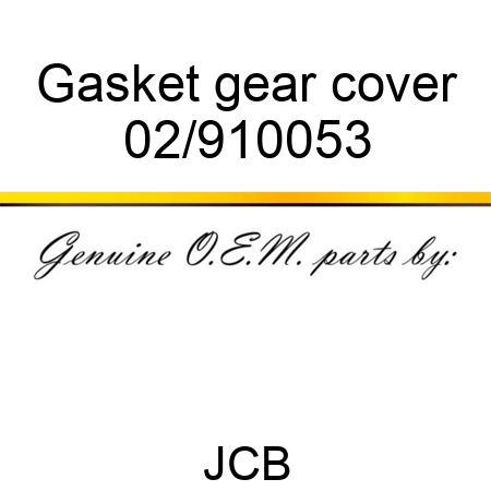Gasket, gear cover 02/910053