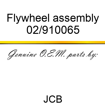 Flywheel, assembly 02/910065