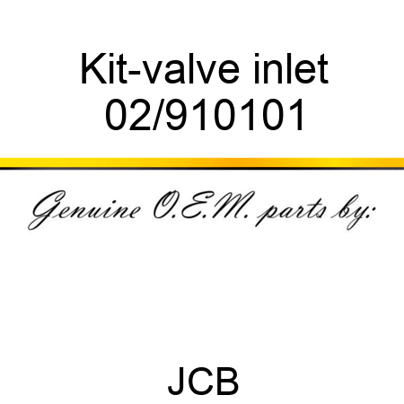 Kit-valve, inlet 02/910101