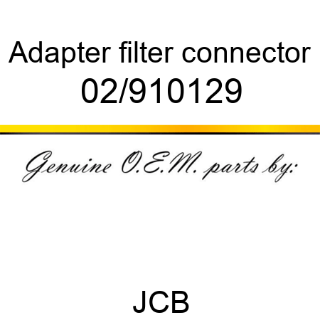 Adapter, filter connector 02/910129