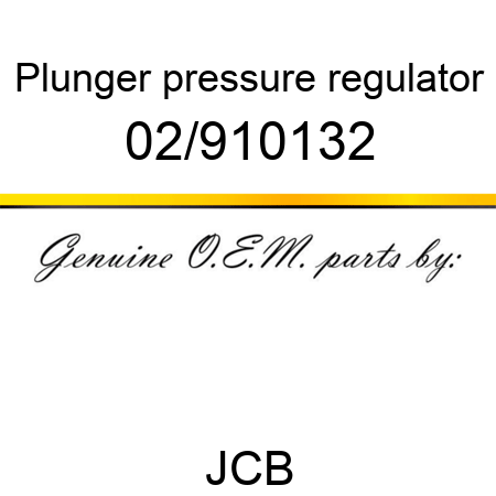 Plunger, pressure regulator 02/910132