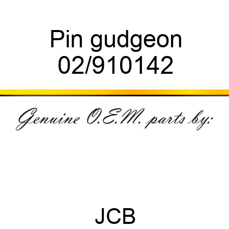 Pin, gudgeon 02/910142