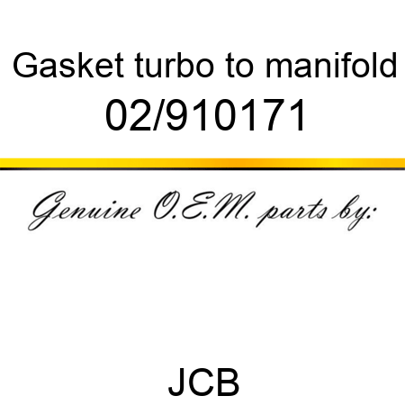 Gasket, turbo to manifold 02/910171