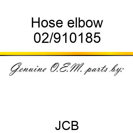 Hose, elbow 02/910185
