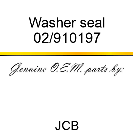 Washer, seal 02/910197