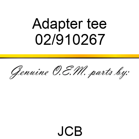 Adapter, tee 02/910267