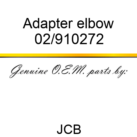 Adapter, elbow 02/910272