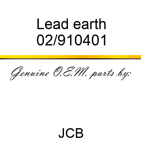 Lead, earth 02/910401