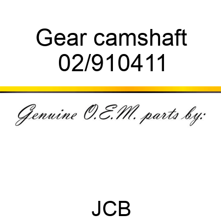Gear, camshaft 02/910411