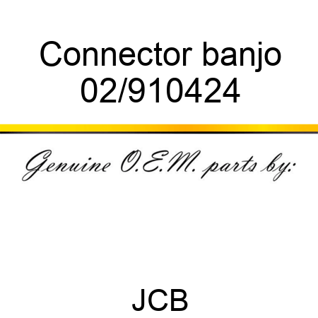 Connector, banjo 02/910424