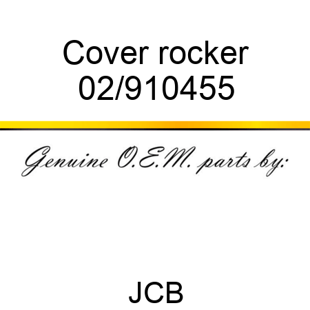 Cover, rocker 02/910455