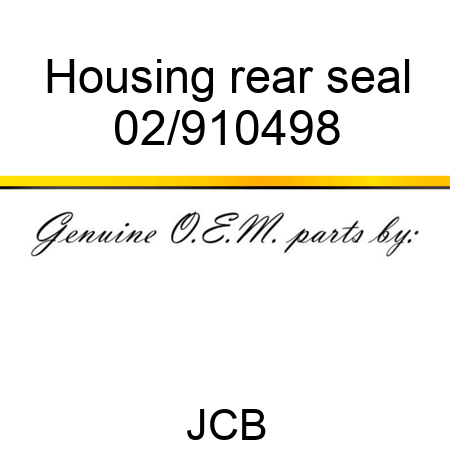 Housing, rear seal 02/910498