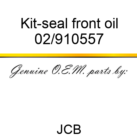 Kit-seal, front oil 02/910557