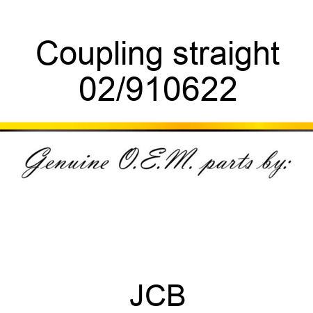Coupling, straight 02/910622