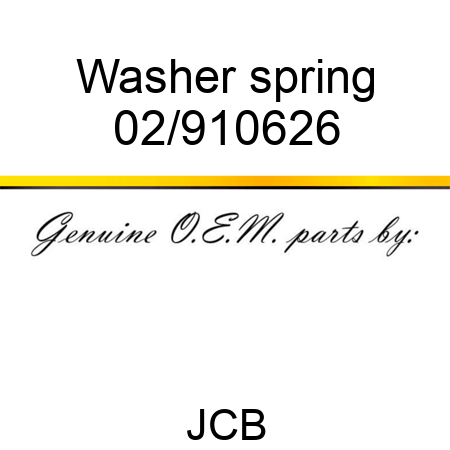 Washer, spring 02/910626