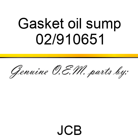 Gasket, oil sump 02/910651