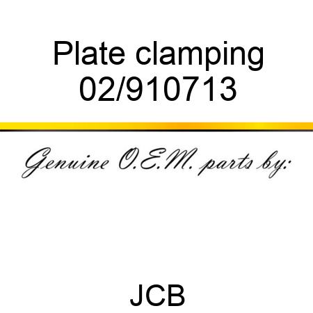 Plate, clamping 02/910713