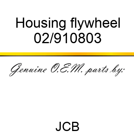 Housing, flywheel 02/910803