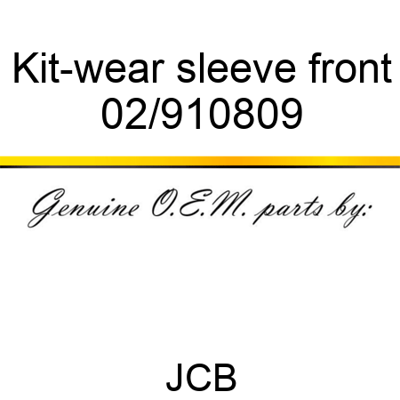 Kit-wear sleeve, front 02/910809