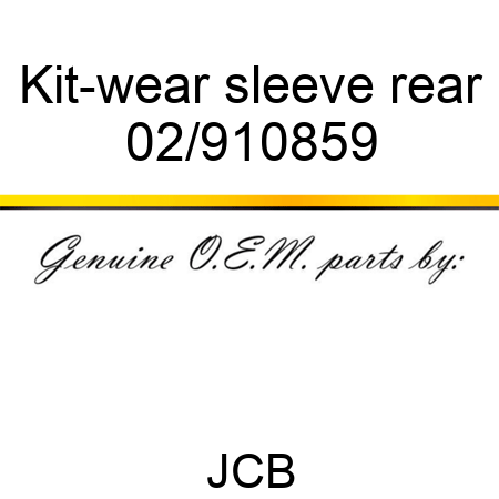 Kit-wear sleeve, rear 02/910859