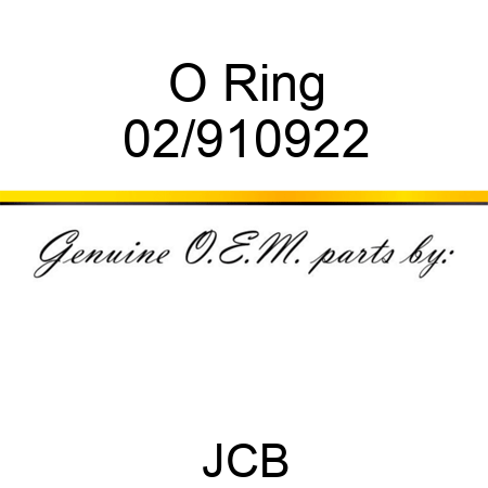 O Ring 02/910922