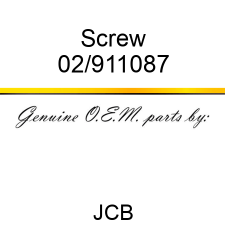 Screw 02/911087