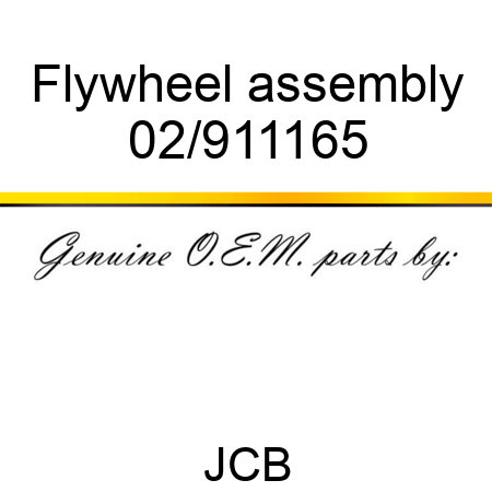 Flywheel, assembly 02/911165