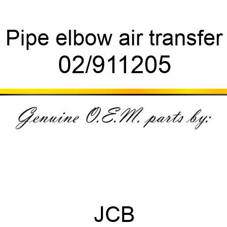 Pipe, elbow, air transfer 02/911205